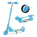 TENBOOM Scooter For Kids Ages 4-7 Boys Girls With Led Light Up Wheels, 2 Wheels Kick Scooter Micro Kids Scooter With Adjustable Handlebar Rear Brake for Kids Ages 3-10