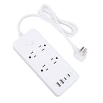 Smart Plug Power Strip Flat Plug Power Strip With 4 USB Ports 20W 4 AC Outlets 1