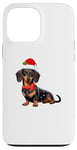 Coque pour iPhone 13 Pro Max Dachshund Santa Funny Xmas Lights Dachshund Merry Christmas