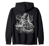 Carols Black Dark Goth Skeleton Christmas Women Men Zip Hoodie