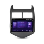 ADMLZQQ 9 Pouces Android 10.0 Double Din Stéréo Navigation Voiture GPS pour Chevrolet Aveo 2011-2015, FM/RDS/DSP/Bluetooth/Mirrorlink/Caméra De Recul / 4G + WiFi,7862 (8core 4+64g)