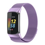 Milanese Loop Armband Fitbit Charge 5 Lila