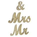 (Gold)Mr Mrs Sign Wedding Table Decorations English Letter Ornament Props