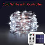 (6m 50ledscold white Control)IR Himmennettävä 11m21m31m51m LED Outdoor Solar String Lights Aurinkolamppu keijulomalle joulujuhliin Garland Lighting Luz