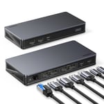 Ugreen Hub USB-C til 2x HDMI/2x DisplayPort/2x USB-A/3x USB-C/RJ45- Grå