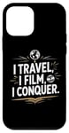 Coque pour iPhone 12 mini I Travel I Film I Conquer Funny Vlogging Devise