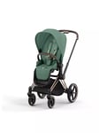 Cybex Priam Pushchair Chassis & Seat Pack Bundle, Rose Gold/ Leaf Green