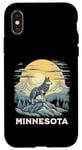 Coque pour iPhone X/XS Destination de vacances pour les loups gris du Minnesota