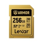 Lexar SDXC ARMOR Gold UHS-II U3, Stainless Steel, IP68 R280/W210 (V60) 256GB