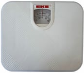 White Mechanical Bathroom Scales Set, Extra Wide Weighing Scale, 130 kg 20 stone