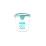 Blue 800ml Plastic Transparent Sealed Containers Kitchen Food Cereal Beans