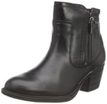 Clarks Femme Neva Zip WP Bottine Chukka, Cuir Noir, 37 EU