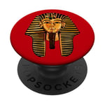 King Pharaoh Tutankhamun King Tut Pharaoh Ancient Egyptian PopSockets PopGrip Adhésif