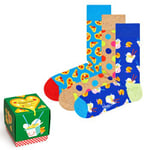 Happy socks Strumpor 3P Pizza Love Sock Gift Box Flerfärgad bomull Strl 41/46