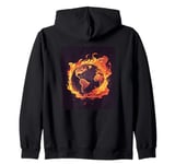 Cool World in Flames Costume for Boys and Girls Zip Hoodie