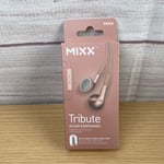 Mixx Audio Tribute Rose Gold 3.5mm Jack Wired In-Ear Headphones Earphones Retro