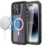 AICase Coque étanche pour iPhone 14 Pro Max avec Support magsafe Protection à 360 degrés Protection complète du Corps certifiée IP68, Coque sous-Marine pour iPhone 14 Pro Max (6,7")