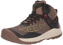 KEEN Men's NXIS Evo Mid Waterproof Hiking Boots, Brindle/Citronelle, 9.5 UK