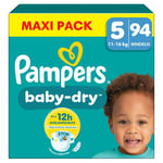 Pampers Baby-Dry blöjor, storlek 5 Junior 11-16 kg, maxiförpackning (1 x 94 blöjor)