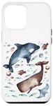 Coque pour iPhone 12 Pro Max Orca Whale Motif For Kids With Ocean Fish Pattern Cute Fishy