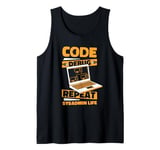 Code Debug Repeat Sysadmin Life IT operations administrator Tank Top