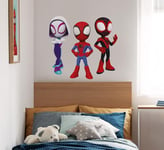 Komar Sticker mural Spidey and His Amazing Friends Trio - Dimensions : 50 x 70 cm - Marvel - Pour chambre d'enfant, Coloré