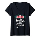 Womens Mother of the Groom Wedding Shower Mom from Groom V-Neck T-Shirt