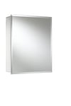 Croydex Winster Aluminium Bathroom Mirror Cabinet with Easy Hang 'N' Lock Installation, Adjustable Shelves, Double Mirrored Doors, Pre-Assembled, Fixings Included, Reversible Door Opening, 40.5x51cm