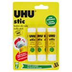 Bâton de colle UHU Stic 3x8,2 g en tube