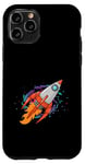 Coque pour iPhone 11 Pro Exploration de galaxies lointaines dans un vaisseau spatial