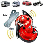 TZNZBGY 2Pcs 300 DB Electric Snail Horn,24V Motorcycle Air Horn,Raging Sound For Trucks Car 24V