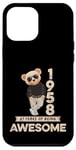 Coque pour iPhone 12 Pro Max 67ème anniversaire homme femme 1958 original Awesome ours en peluche