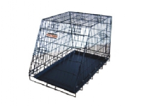 P.P Travel Dog Car Angled Cage 75x47x56 Black, Medium