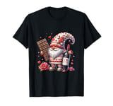 Wine Gnome With Valentines Chocolate For Valentines Day T-Shirt