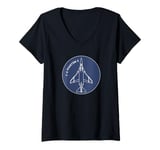 Womens F-4 Phantom II American Jet Plane Badge V-Neck T-Shirt