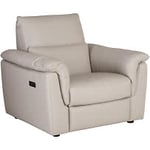 Natuzzi Amorevole reclinerfåtölj skinn gråbeige B104 cm