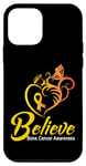 Coque pour iPhone 12 mini Soutien jaune de la sensibilisation au cancer des os