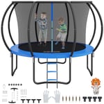 VEVOR Trampoline Extérieur Intérieur 3 m Trampoline pour Enfants Charge Maximale 150 kg avec Filet de Sécurité à 360° Couverture de Mousse Épaisse Facile à Installer pour Parc de Loisir Arrière-Cour