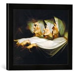 Kunst für Alle 'Image encadrée de Johann Heinrich Füssli Les Trois Sorcières Impression d'art dans Le Cadre de Haute qualité Photos Fait Main, 40 x 30 cm, Noir Mat