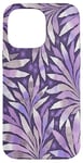 iPhone 14 Pro Max Fern Leaf Design Abstract Nature Pattern Lilac Purple Case