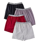 Fruit of the Loom Men's Premium Tag-Free Cotton Underwear (Regular & Big Man) Shorts, Boxer-4 Pack-Knit Assorted, Large (Pack of 4)