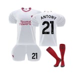 (2023/24 Manchester United Third Shirt #21 Antony Fotbollströja Set 28(150-155CM)