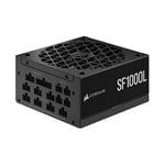 Corsair SF1000L Fully Modular Low-Noise SFX Power Supply - ATX 3.0 & PCIe 5.0 Compliant - Quiet 120mm PWM Fan - 80 PLUS Gold Efficiency - Zero RPM Mode - 105°C-Rated Capacitors - Black