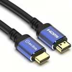 1.5m High Speed 4K HDMI Lead with Blue Aluminium Head-Shell Solid Copper TrueHD