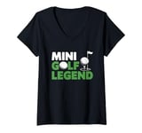 Womens Retro Mini Golf Champion Funny mini Golfer Sport V-Neck T-Shirt