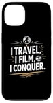 Coque pour iPhone 13 I Travel I Film I Conquer Funny Vlogging Devise