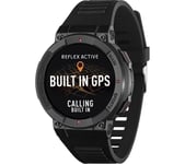 REFLEX ACTIVE Series 43 Smart Watch - Black, Silicone Strap, Black