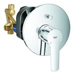 GROHE Start | Bath & Shower Single-Lever Mixer Trim for Concealed Installation | Included Concealed Body | Wall-Mounted | 46 mm Ceramic Cartridge | Adjustable Flow Rate Limiter | Chrome | 23558002