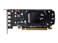 NVIDIA Quadro P620 DVI - Carte graphique - Quadro P620 - 2 Go GDDR5 - PCIe 3.0 x16 profil bas - 4 x Mini DisplayPort - Pour la vente au détail