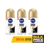 NIVEA Invisible Silky Smooth Roll-on Deodorant Anti-Stain 50ml 3-Pack